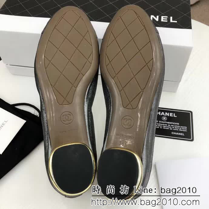 CHANEL香奈兒 高端貨 原版閃布紋羊皮+爆裂羊皮 單皮鞋 QZS1341